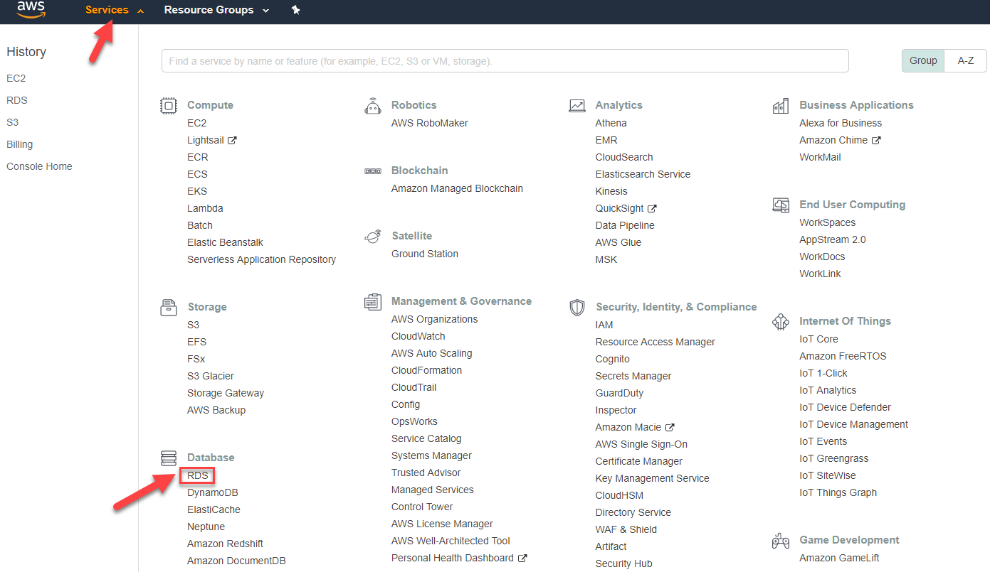 MySQL instance creation process