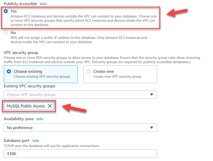 Additional connectivity configuration