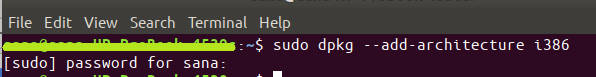 command $ sudo dpkg --add-architecture i386