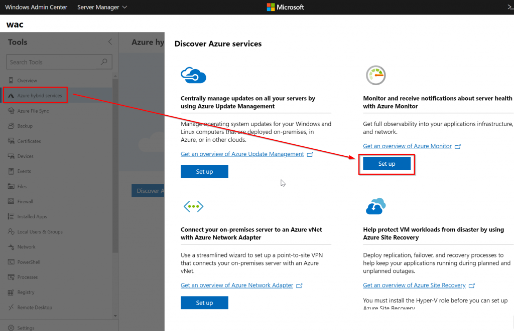 Azure Hybrid Services