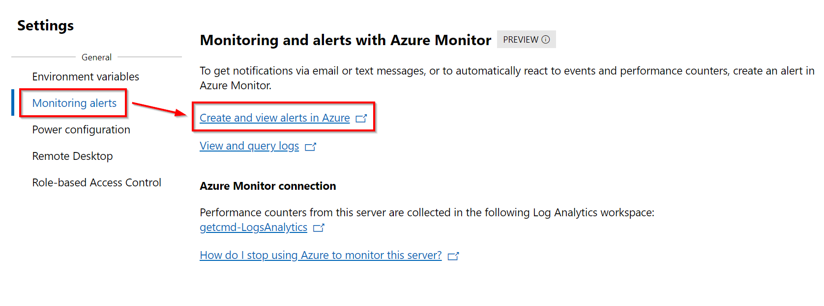 Create and view alerts in Azure