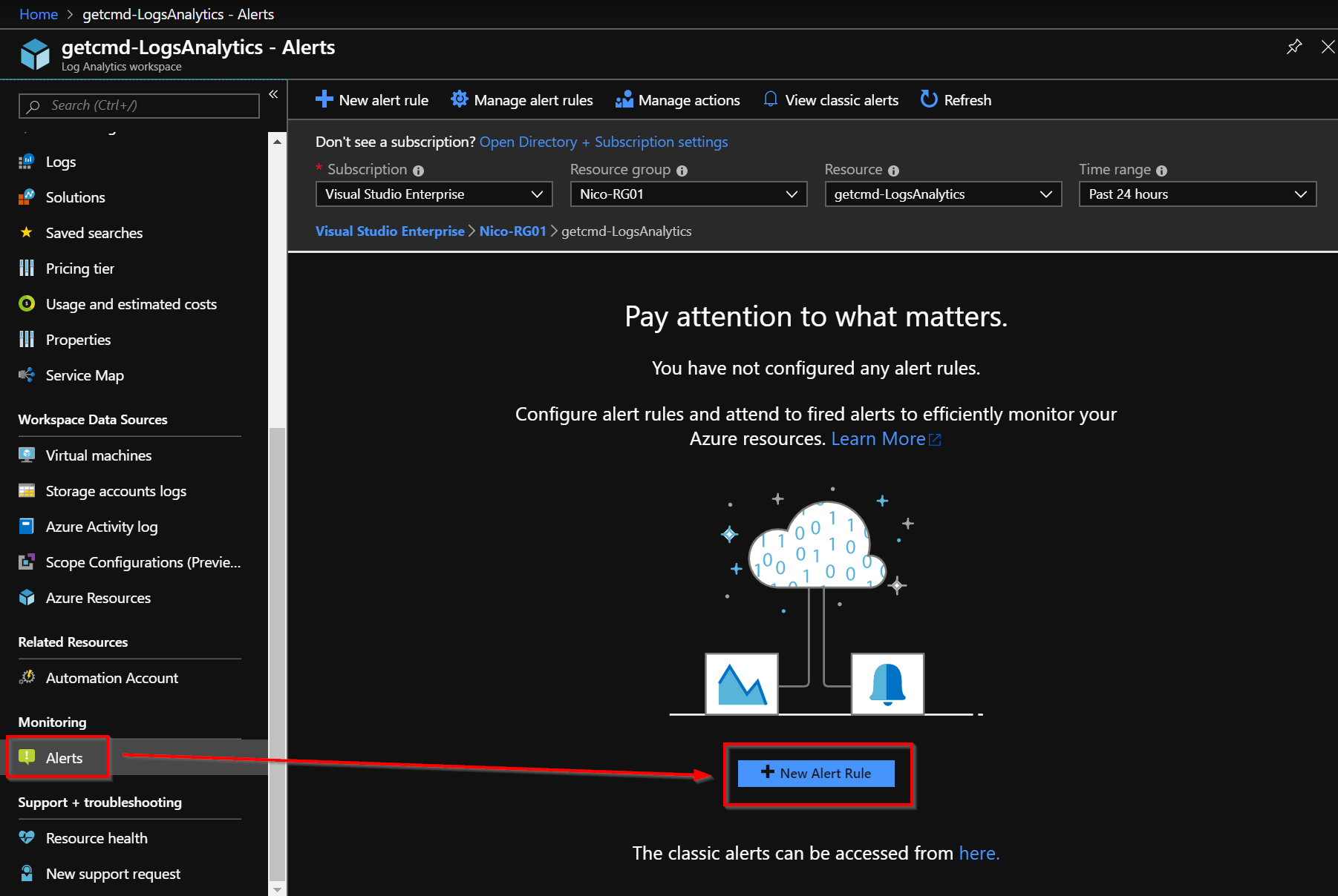 Create the first Alert Rule