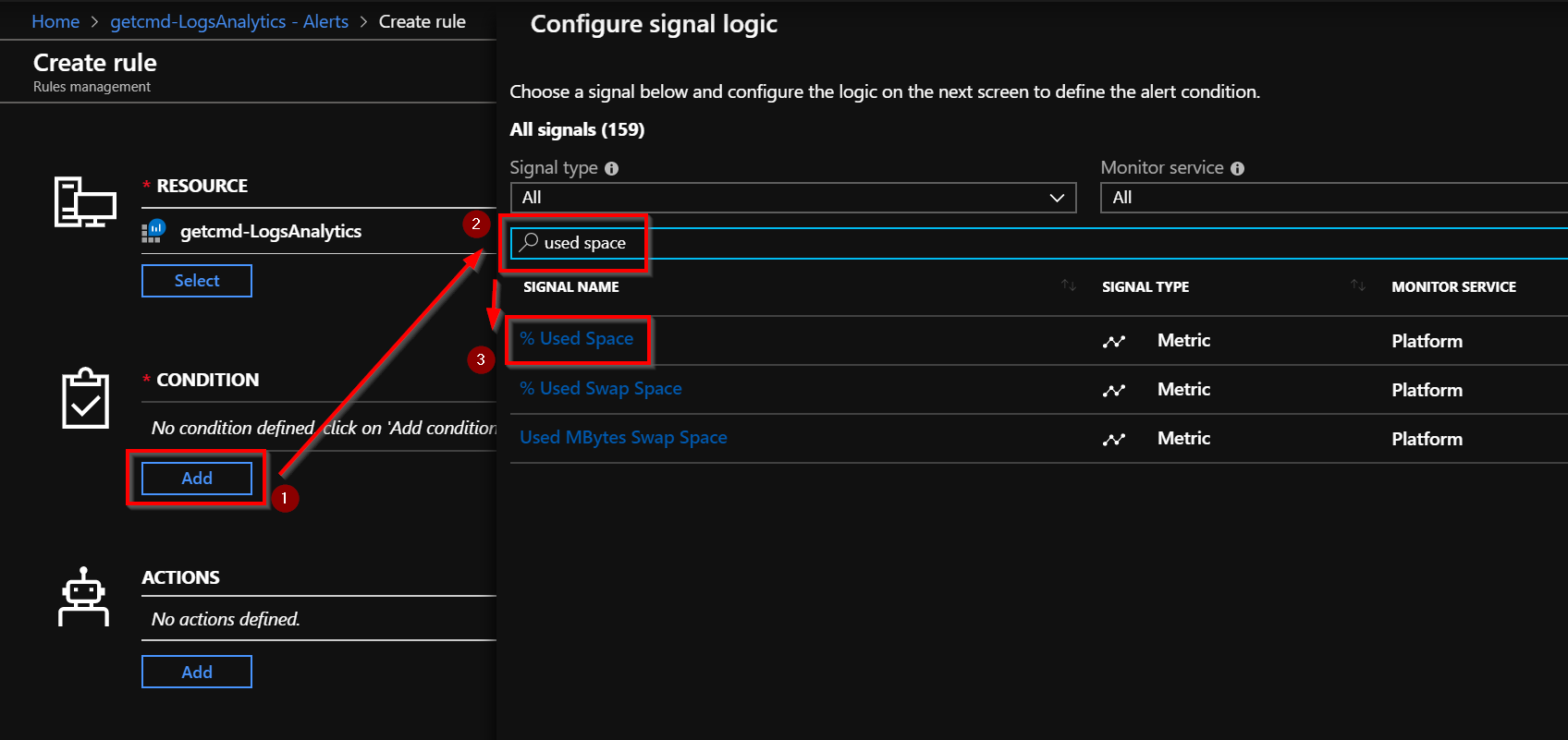 configure a “signal logic”