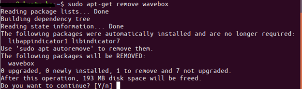 Command to remove Wavebox 