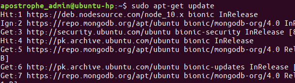 sudo apt-get update