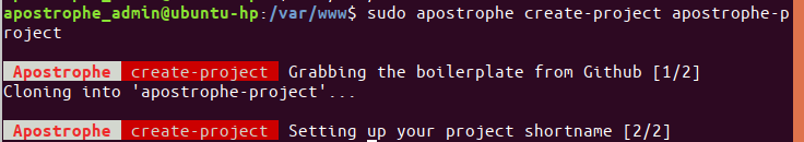 sudo apostrophe create