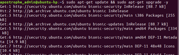 sudo apt-get update