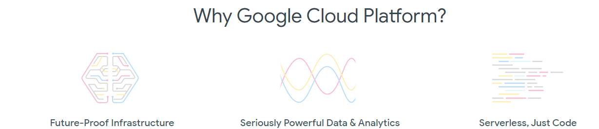 "Why Google Cloud Platform?" - fragment of cloud.google.com main page